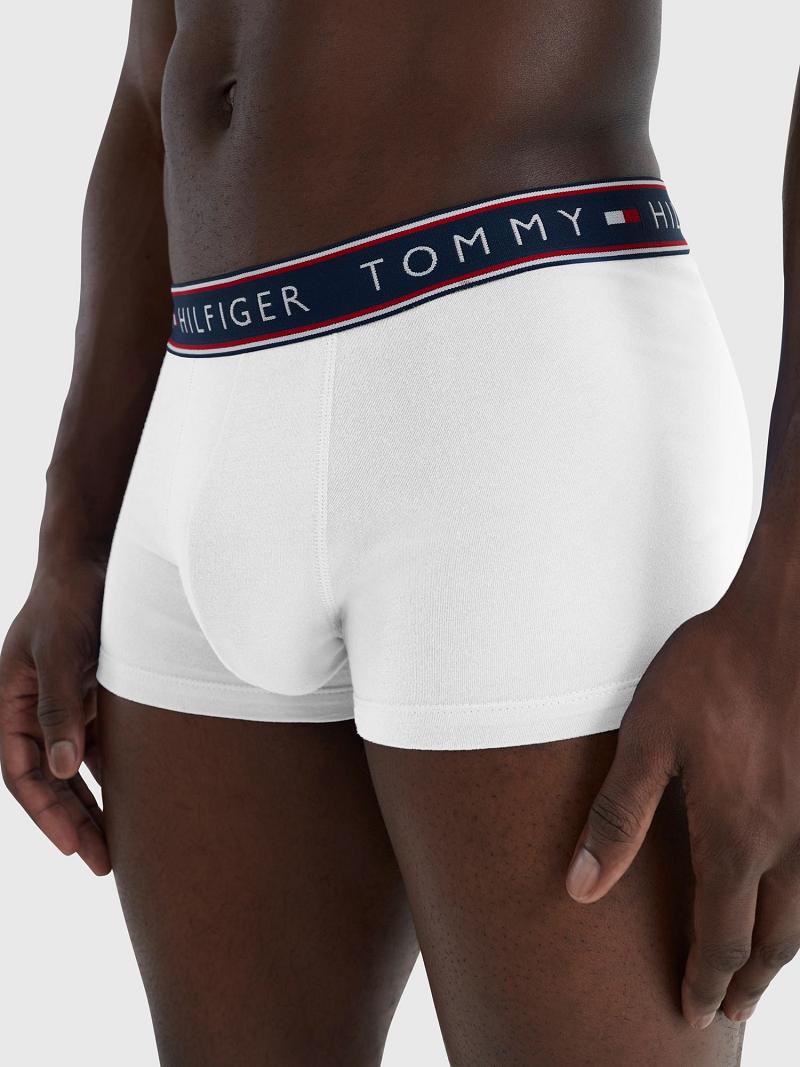 Férfi Tommy Hilfiger Stretch cotton trunk 3pk Trunks Fehér | HU 1313DFM